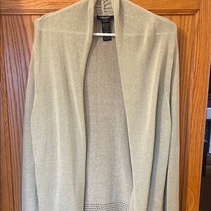 Olive Green Open Front Cardigan